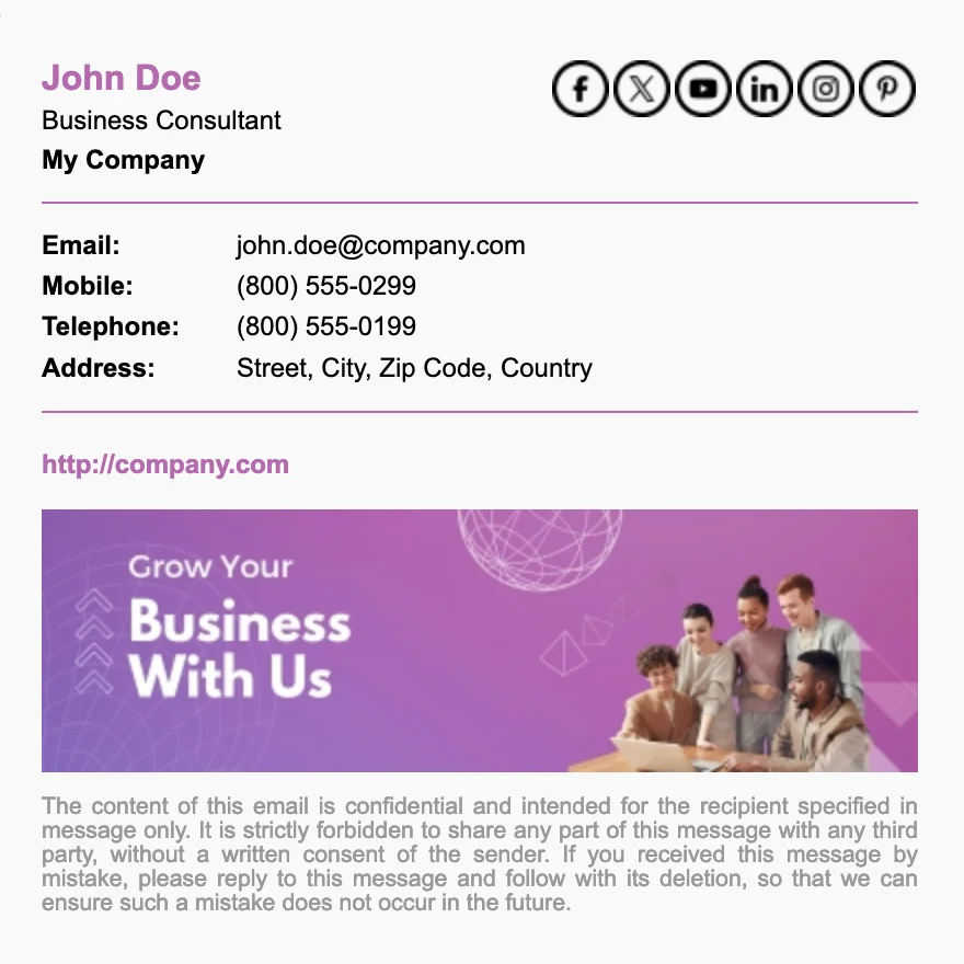 Email Signature Template 2